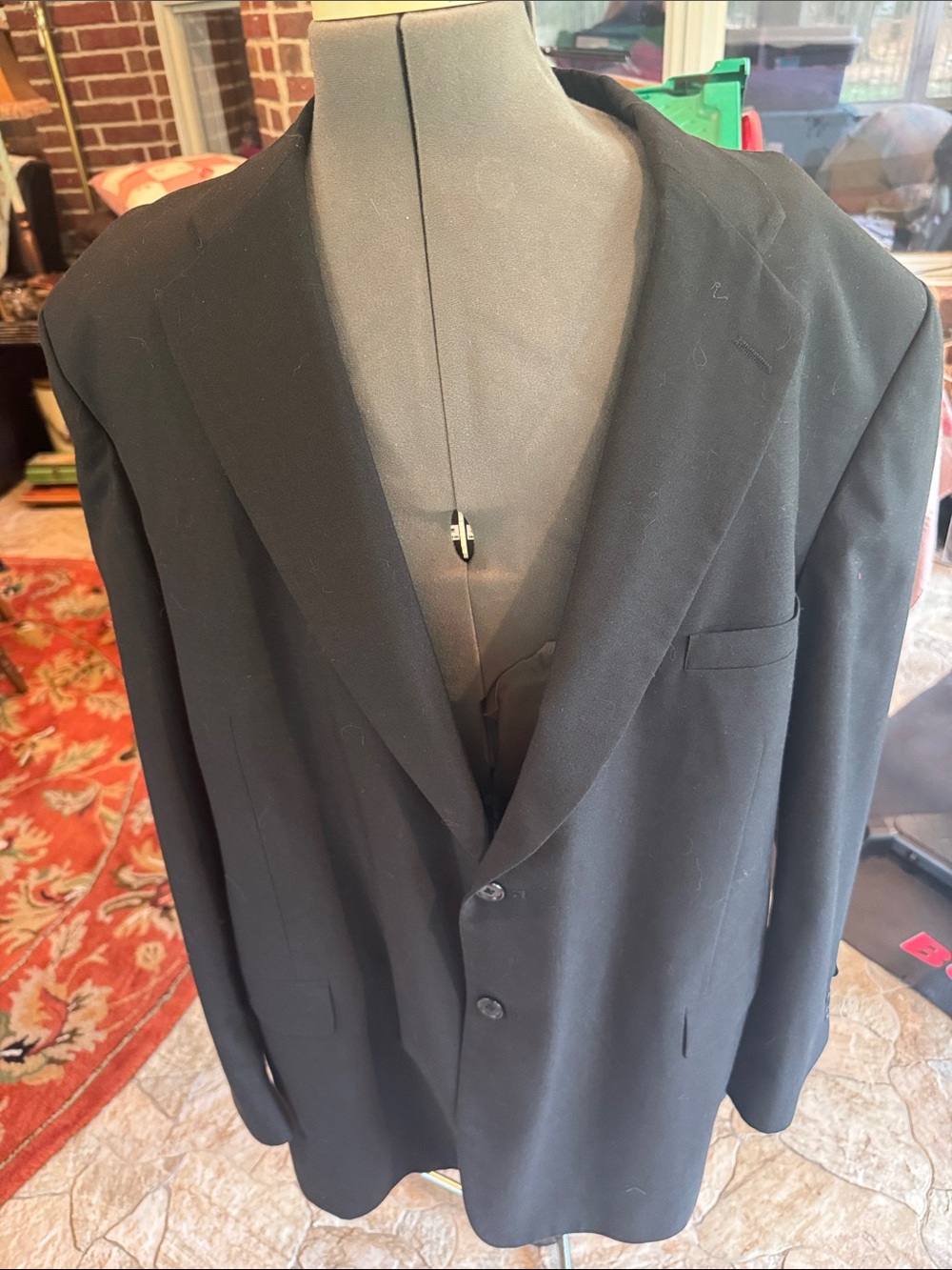 Towncraft Black Men's Single-Breasted Suit Jacket